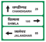 Advance Direction Sign with distances